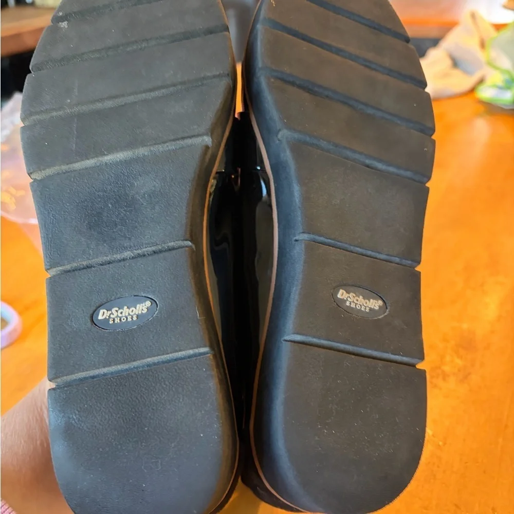 Dr. Scholl's Black Patent & Suede Women's Loafers size 7.5